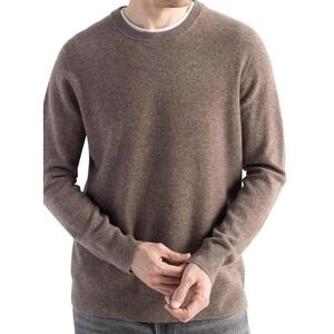 Chanyarn Australian Superfine  Merino Wool Brown Sweater Crewneck